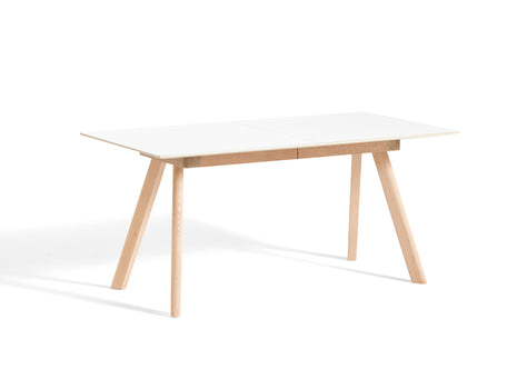 CPH30 Extendable Dining Table by HAY - L160 cm / White Laminate Tabletop with Soaped Oak Base