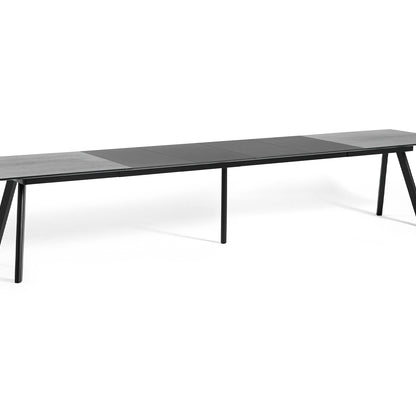 CPH30 Extendable Dining Table by HAY - L200 cm / 4 Leaves /  Black Oak Veneer Tabletop with Black Lacquered Oak Base