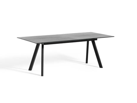 CPH30 Extendable Dining Table by HAY - L200 cm / Black Oak Veneer Tabletop with Black Lacquered Oak Base
