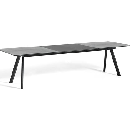 CPH30 Extendable Dining Table by HAY - L200 cm / 2 Leaves /  Black Oak Veneer Tabletop with Black Lacquered Oak Base
