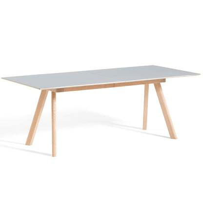 CPH30 Extendable Dining Table by HAY - L200 cm / Grey Linoleum Tabletop with Soaped Oak Base