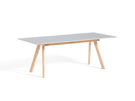 CPH30 Extendable Dining Table by HAY - L200 cm / Grey Linoleum Tabletop with Soaped Oak Base