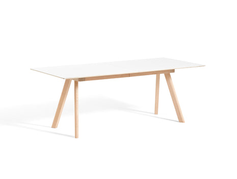 CPH30 Extendable Dining Table by HAY - L200 cm / White Laminate Tabletop with Soaped Oak Base