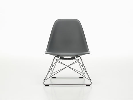 Eames LSR Plastic Side Chair by Vitra - Granite Grey / Chrome Wire Base