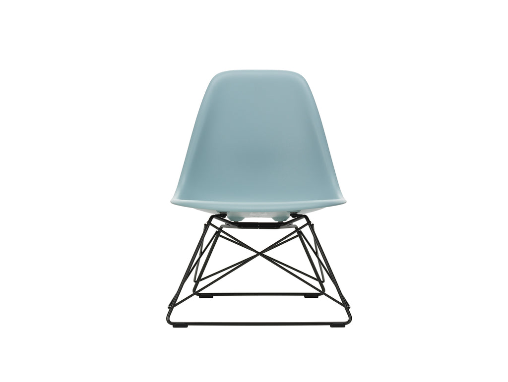 Eames LSR Plastic Side Chair by Vitra - Ice Grey / Black Basic Dark Wire Base