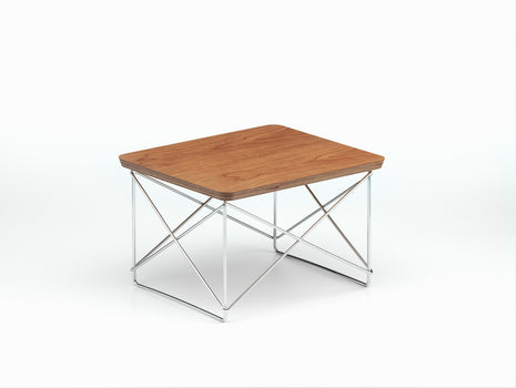 Vitra Eames Occasional Table LTR, Chrome Base, Cherry Plywood Top