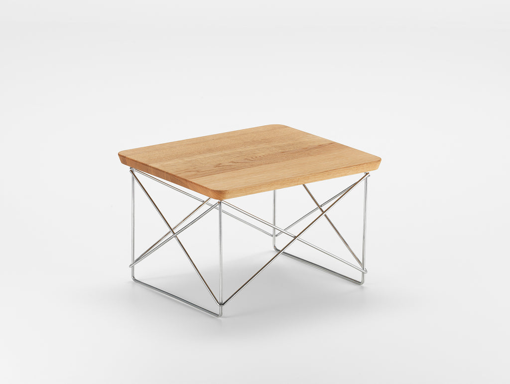 Vitra Eames Occasional Table LTR, Chrome Base, Oiled Oak Top