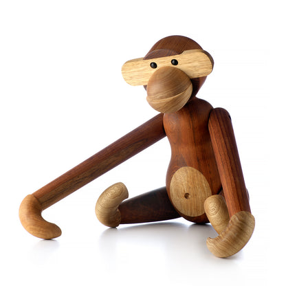 Large Wooden Monkey in Teak and Limba by Kay Bojesen