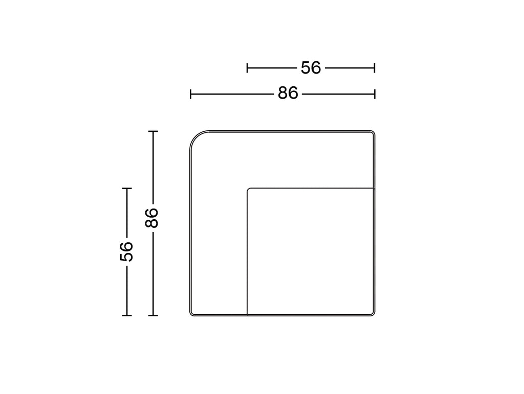 Eave Modular Sofa 86 - Group 1 : Corner Module / Left Corner