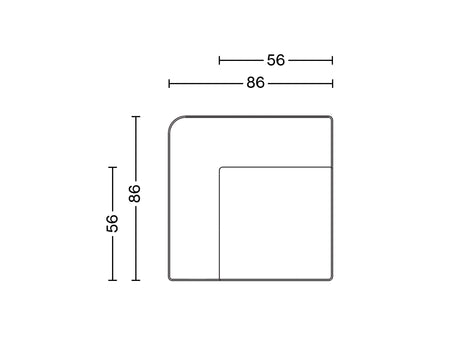 Eave Modular Sofa 86 - Group 2 : Corner Module / Left Corner