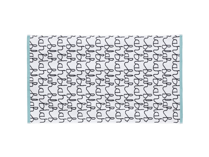 Light Blue Blah Blah Bath Towel by Donna Wilson