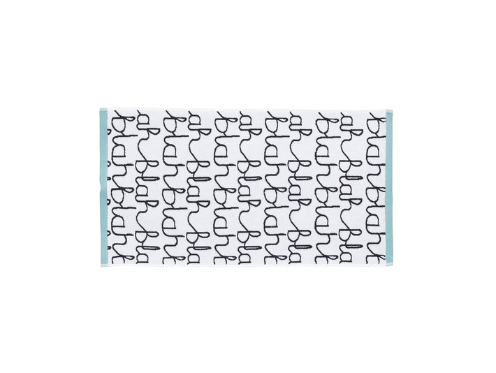 Light Blue Blah Blah Hand Towel by Donna Wilson