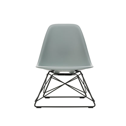 Eames LSR Plastic Side Chair by Vitra - Light Grey / Black Basic Dark Wire Base