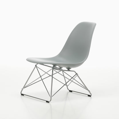 Eames LSR Plastic Side Chair by Vitra - Light Grey / Chrome Wire Base