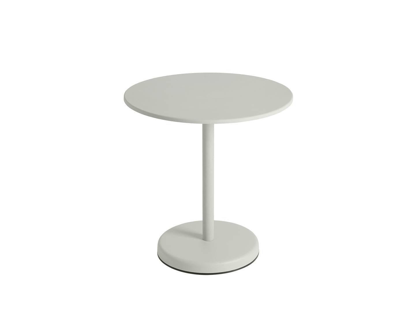 Linear Steel Café Table - Round, Grey