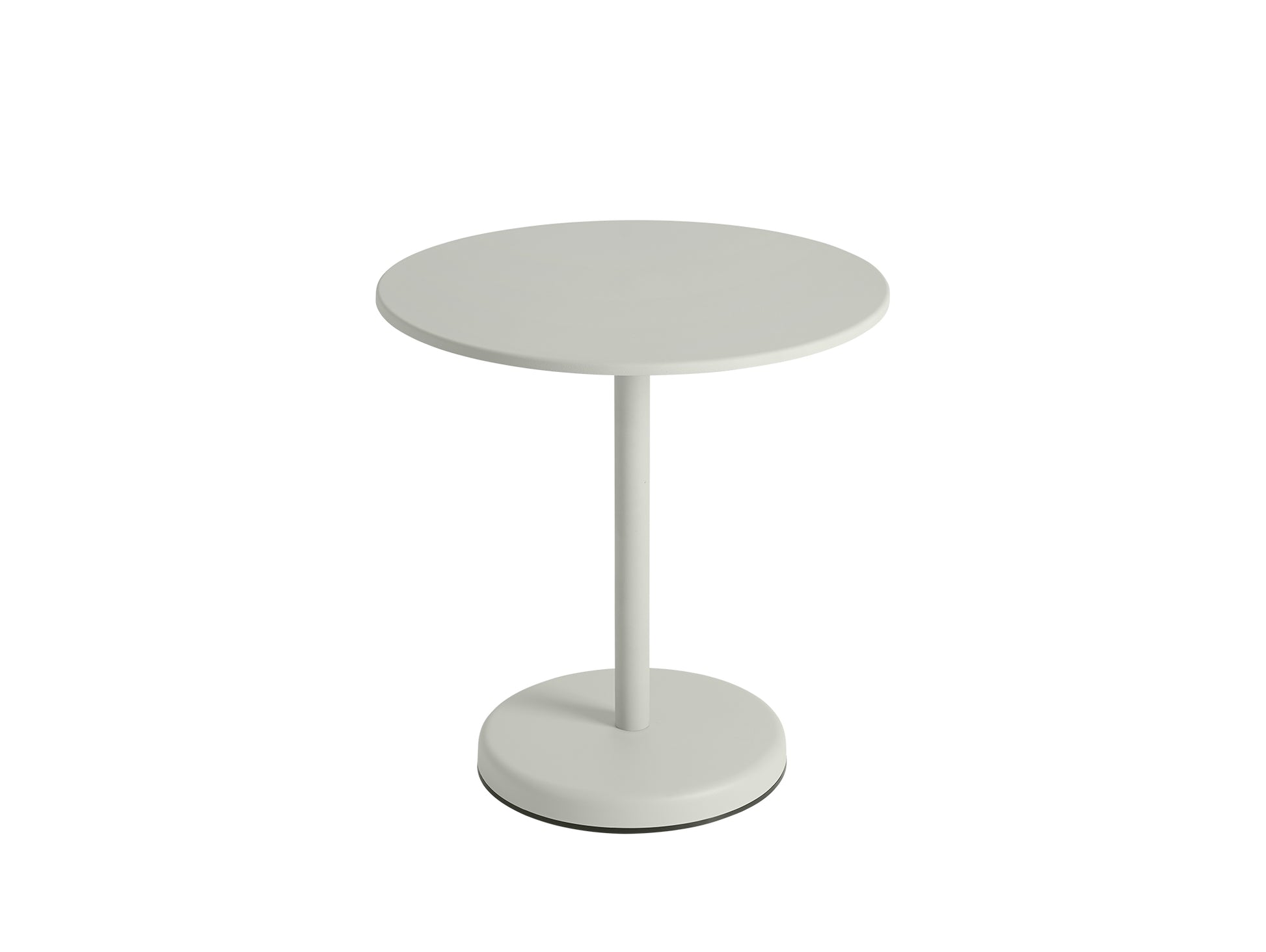 Linear Steel Café Table - Round, Grey