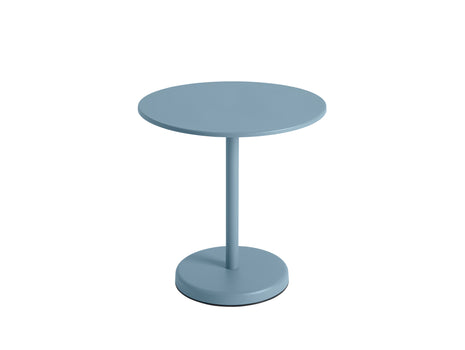 Linear Steel Café Table - Round, Pale Blue