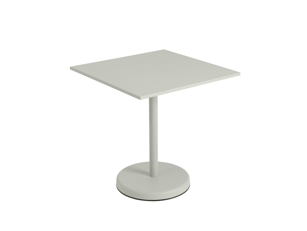Linear Steel Café Table - Square, Grey