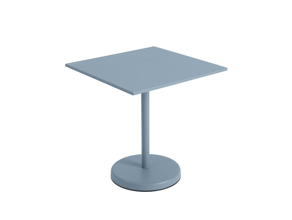 Linear Steel Café Table - Square, Pale Blue