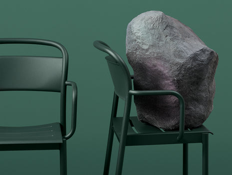Linear Steel Armchair in Dark Green by Muuto