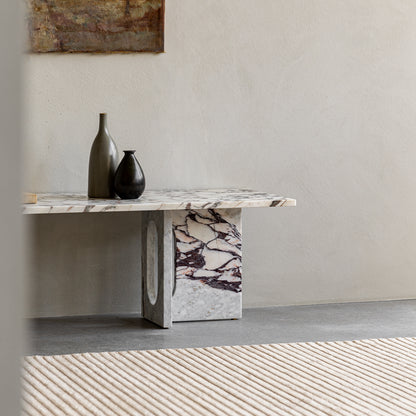 Androgyne Lounge Table by Menu - Calacatta Viola Marble Top / Calacatta Viola Marble Base
