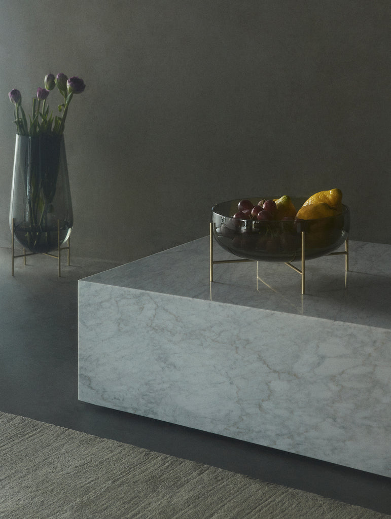 Marble Plinth Low - Carrara Marble - by Menu