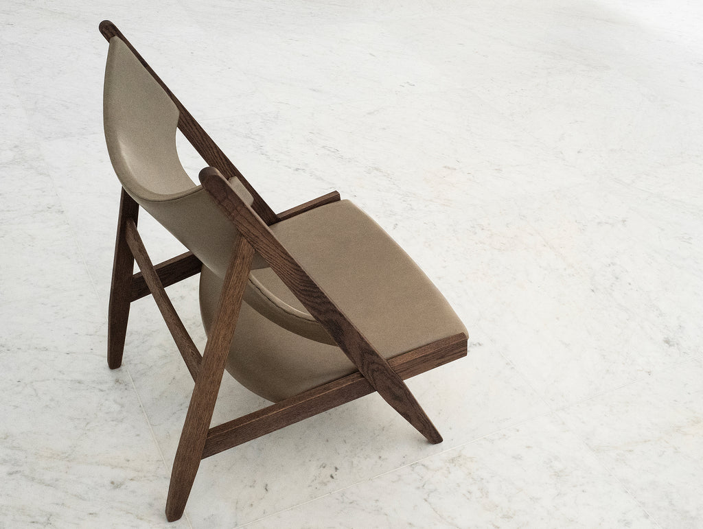 Knitting Chair - Upholstered by Menu - Dark Stained Oak Base / Dakar Leather 0311