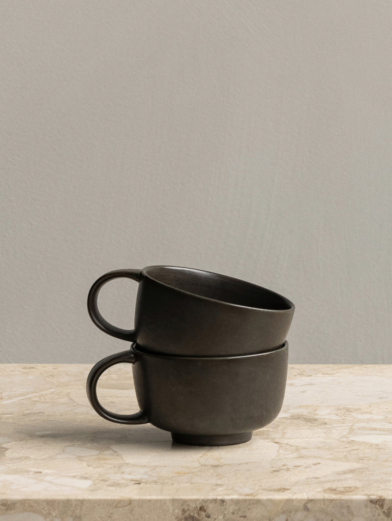 New Norm Cup with Handle - Set of 2 by Menu - Dark Glazed