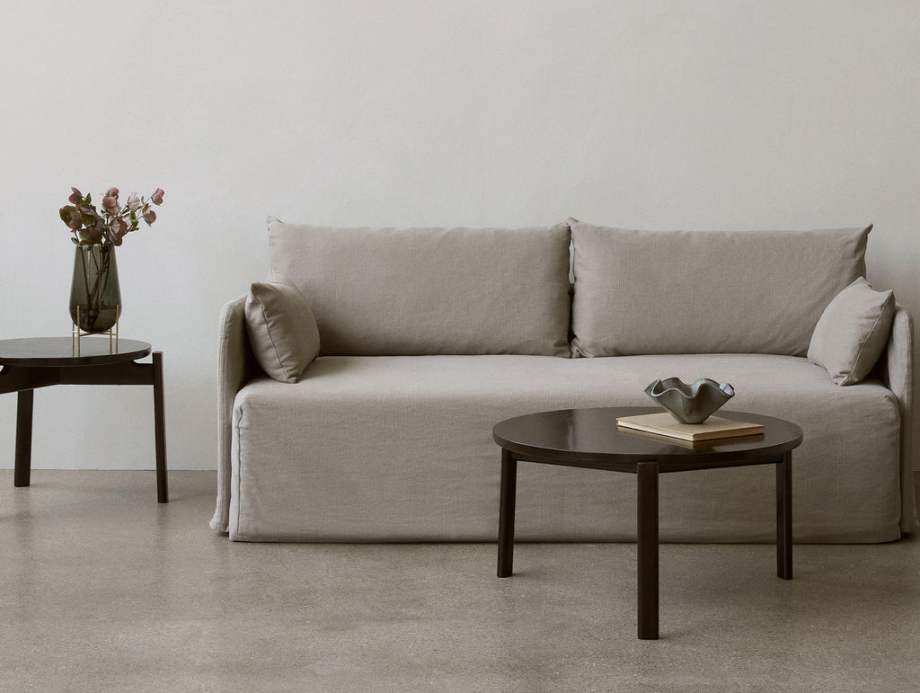 Passage Lounge Table by Menu - D50 cm and D 70 cm in dark lacquered oak