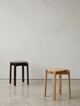 Passage Stool by Menu - Natural Oak and Dark Lacquered Oak