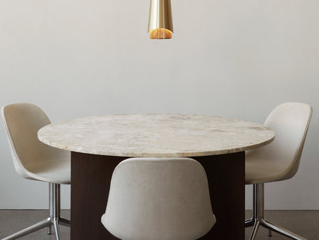 Androgyne Dining Table (Marble Edition) by Menu - Kunis Breccia Stone Top / Dark Oak Veneer Base