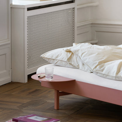 Bed 90 cm by Moebe - Dusty Rose / 1 side table