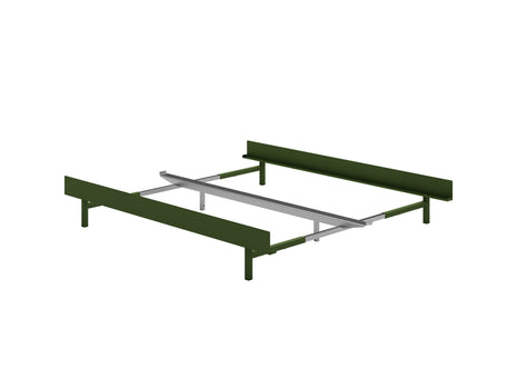 Moebe Expandable Bed - 90 to 180 cm / Pine Green / with no Slats