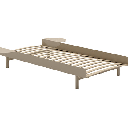 Bed 90 cm by Moebe - Sand / 2 side tables