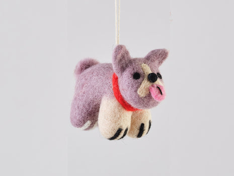 Margot Dog Felted Hanging Decorations by Wrap Stationery