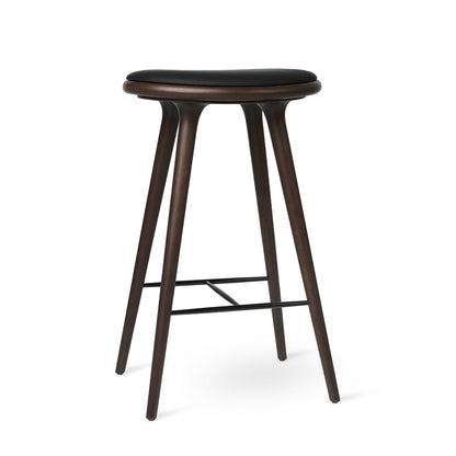 Stool by Mater - Bar Stool (H 74cm) / Dark Stained Beech