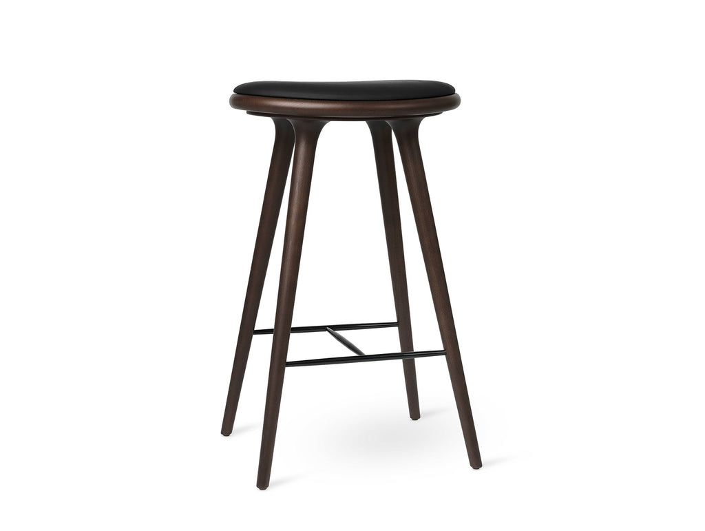 Stool by Mater - Bar Stool (H 74cm) / Dark Stained Beech
