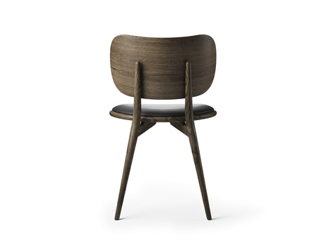 The Dining Chair by Mater - Sirka Grey Stained Oak Base / Black Leather Seat
