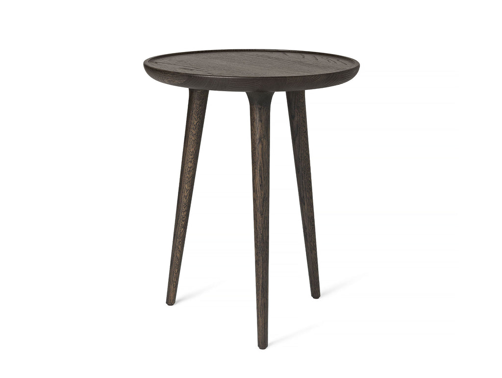 Accent Side Table by Mater - Medium (Diameter: 45 cm / Height: 55 cm) / Sirka Grey Stained Lacquered Oak
