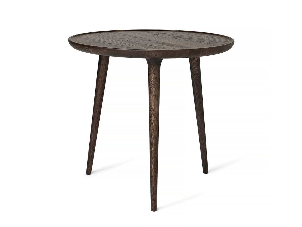 Accent Side Table by Mater - Large (Diameter: 60 cm / Height: 55 cm) / Sirka Grey Stained Lacquered Oak