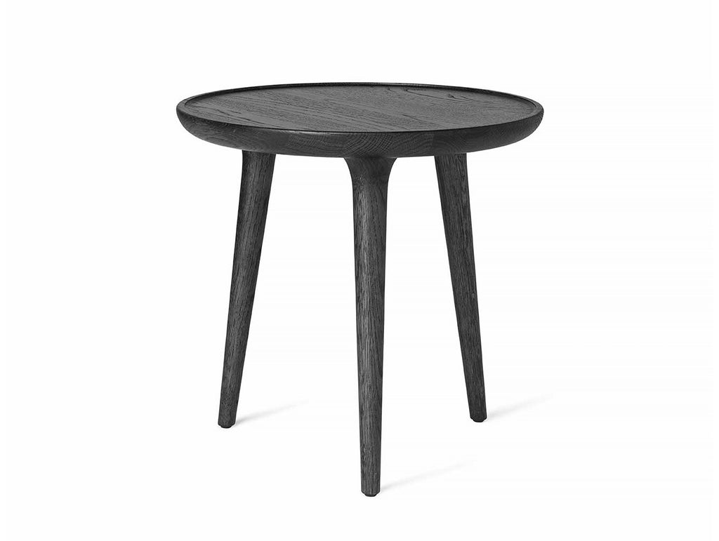 Accent Side Table by Mater - Small (D 45cm / H 42cm) / Black Stained Lacquered Oak