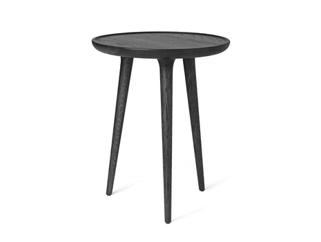 Accent Side Table by Mater - Medium (Diameter: 45 cm / Height: 55 cm) / Black Stained Lacquered Oak