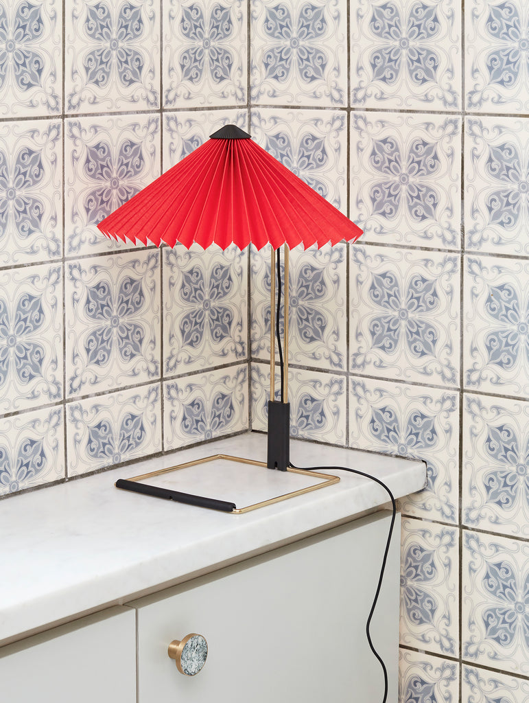 Matin Table Lamp by HAY - Small, Bright Red