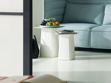 White Metal Side Tables by Vitra