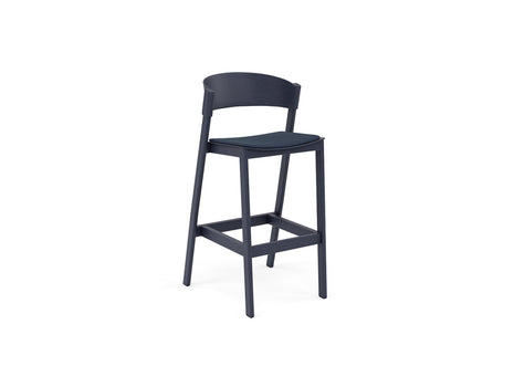 Cover Bar Stool Upholstered by Muuto - Midnight Blue Oak /  Sabi 771