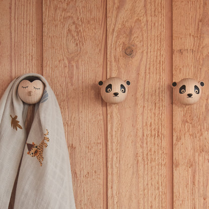 Mini Wall Hooks - Panda by OYOY