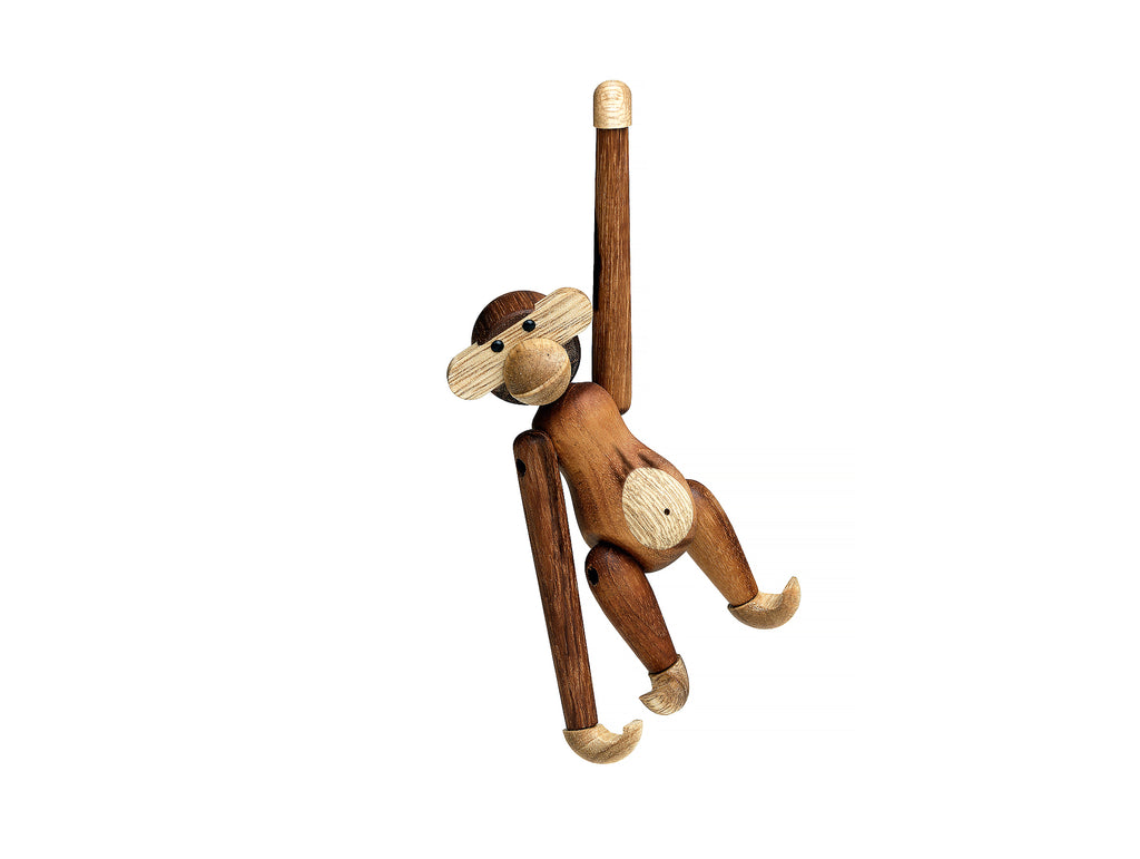 Mini Wooden Monkey in Teak and Limba by Kay Bojesen