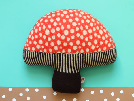 Mushroom Shaped Cushion by Donna Wilson