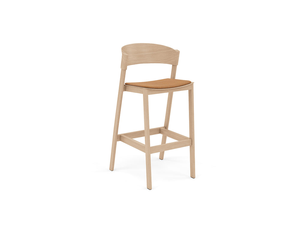 Cover Bar Stool Upholstered by Muuto - Natural Oak / Remix 252