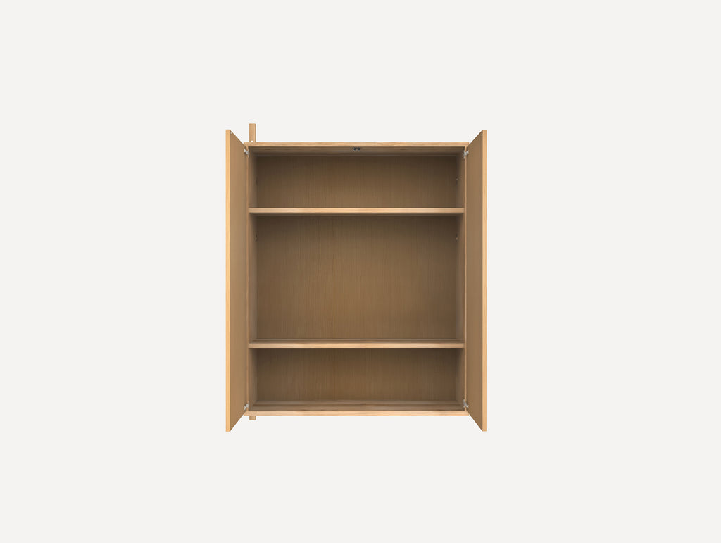 Shelf Library H1148 Cabinet Section Large Add-on in Natural Oiled Oak by Frama